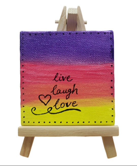 Mini Canvas Painting with Easel Stand