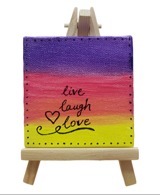 Mini Canvas Painting with Easel Stand