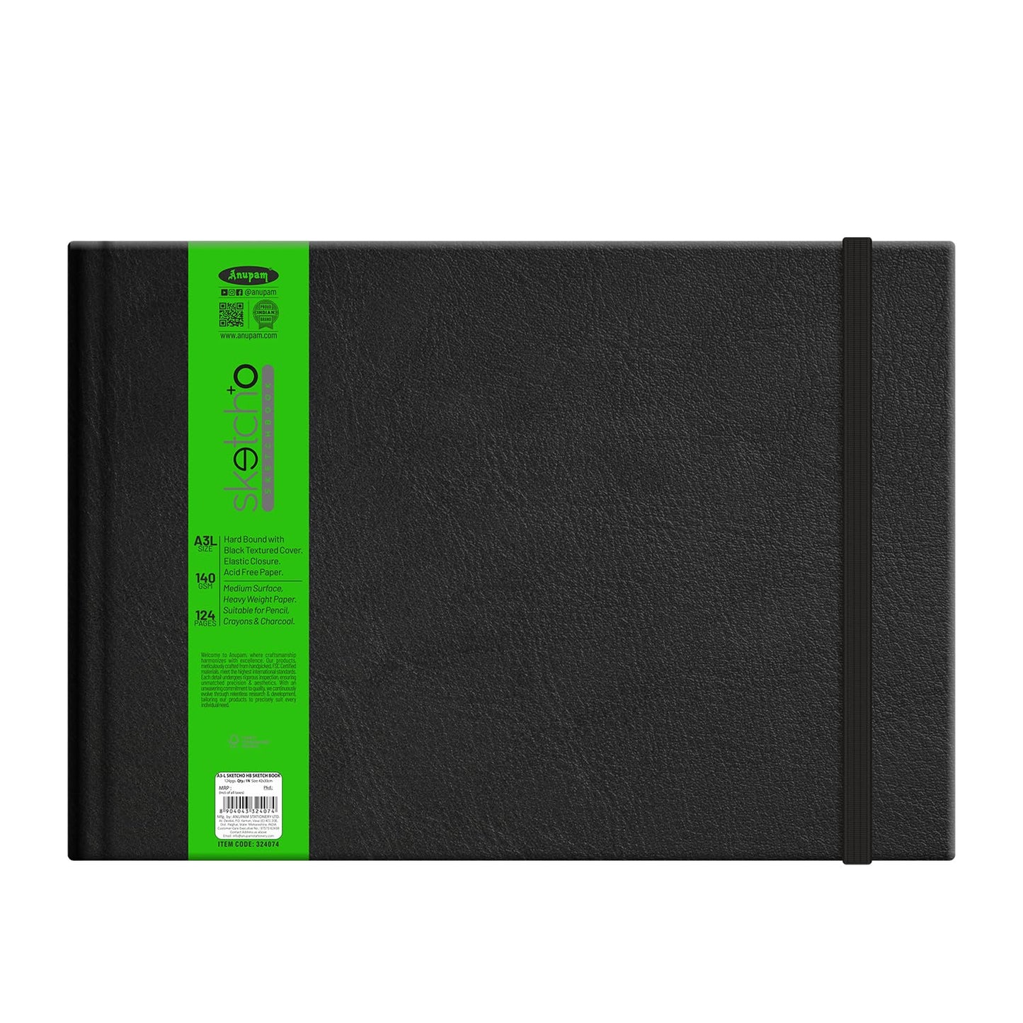 Anupam SketchO Sketchbook | Hardbound | 140gsm | Sizes: A3, A4, A5