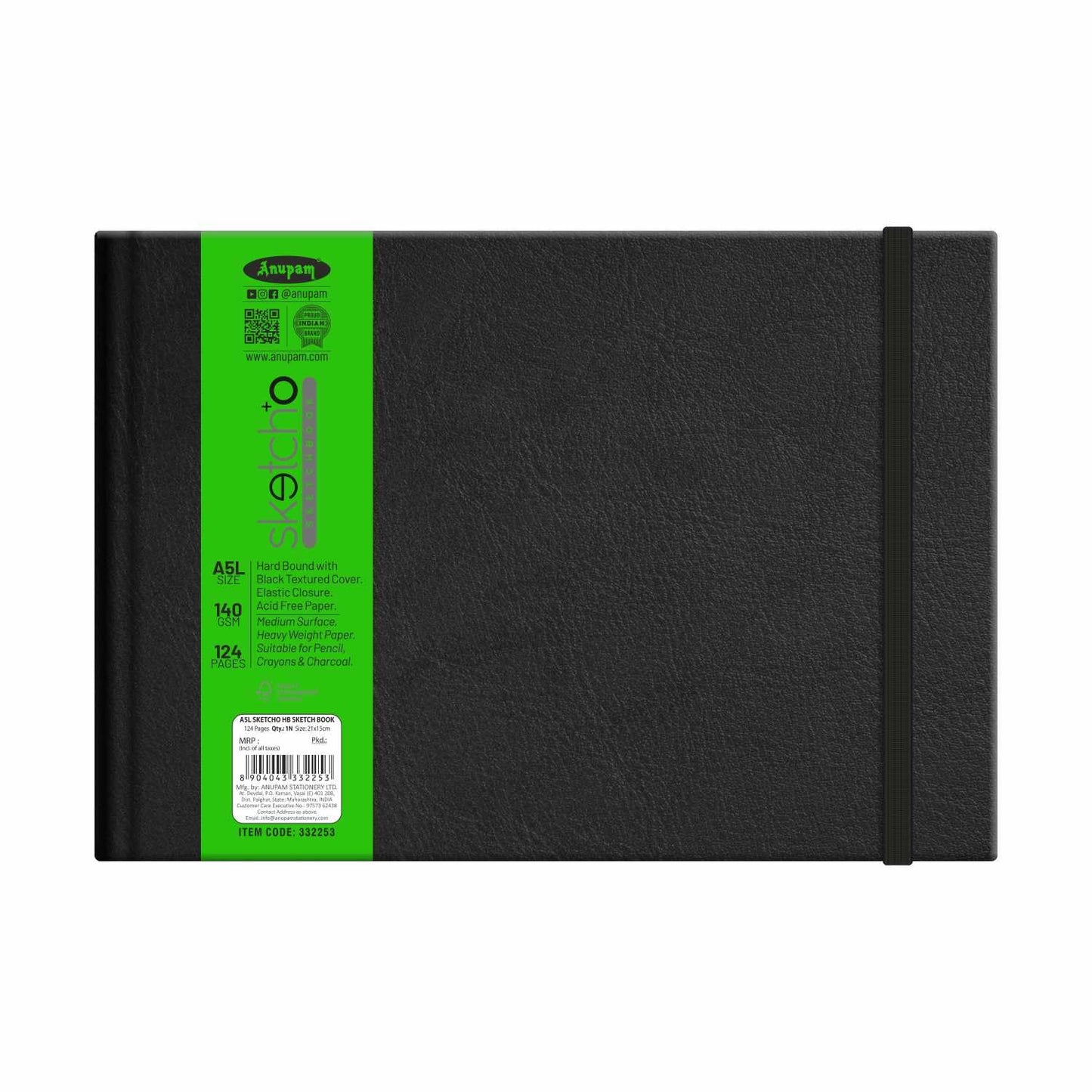 Anupam SketchO Sketchbook | Hardbound | 140gsm | Sizes: A3, A4, A5