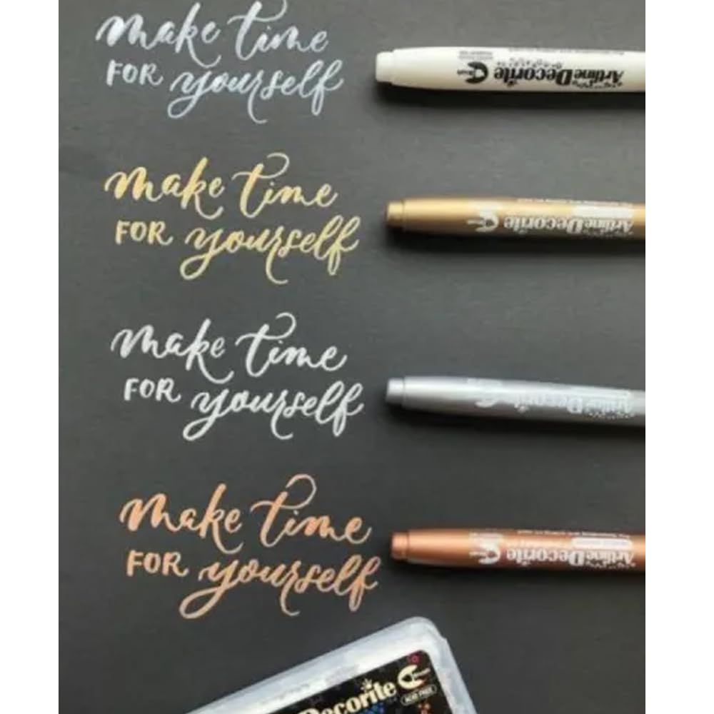 Artline Decorite Metallic Brush Markers | Set Of 4