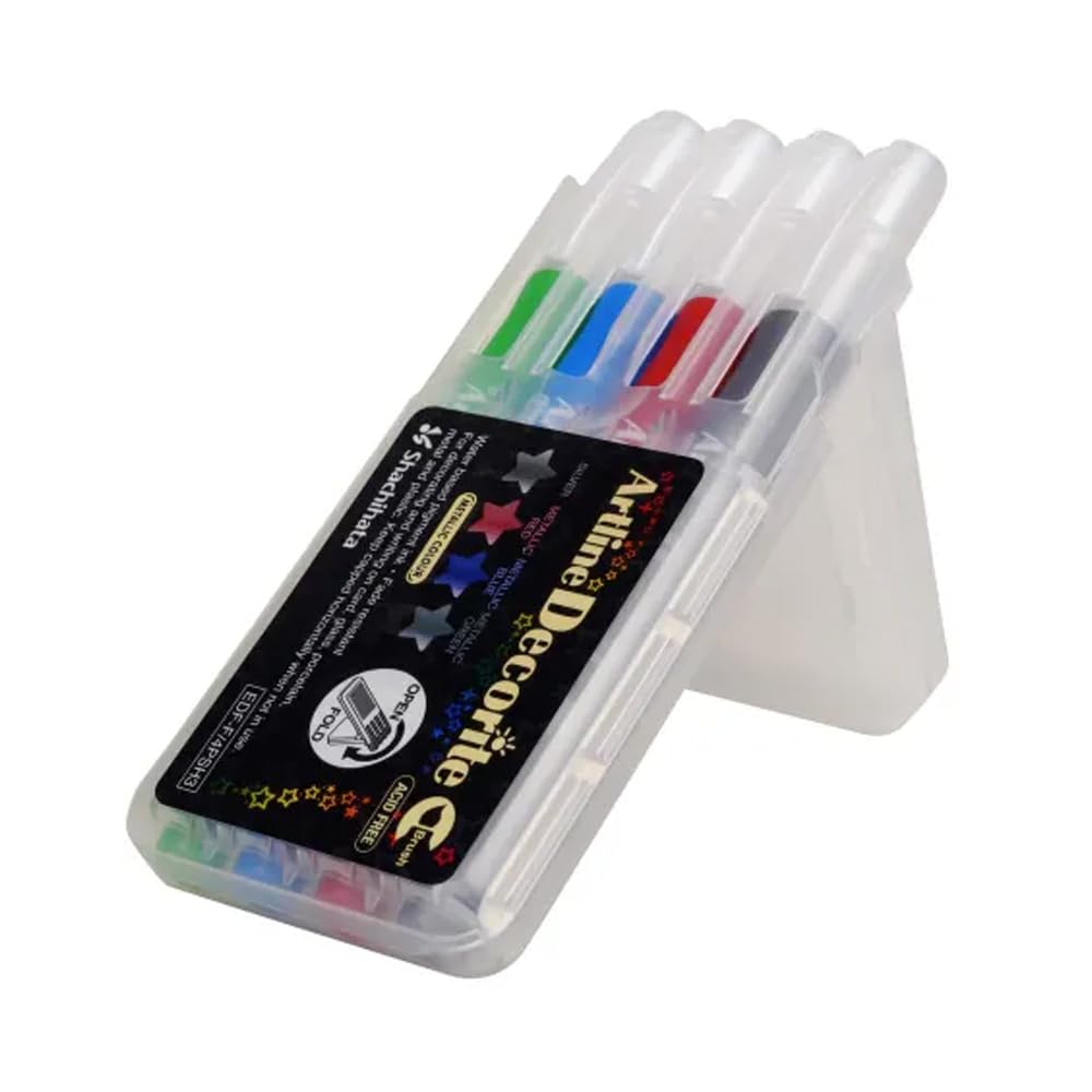 Artline Decorite Metallic Brush Markers | Set Of 4
