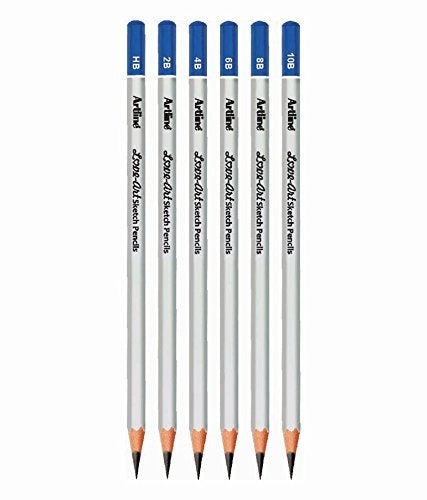 Artline Love Art Ultra Dark Sketch Pencil Set| Set Of 6 Sketch Pencil | Black