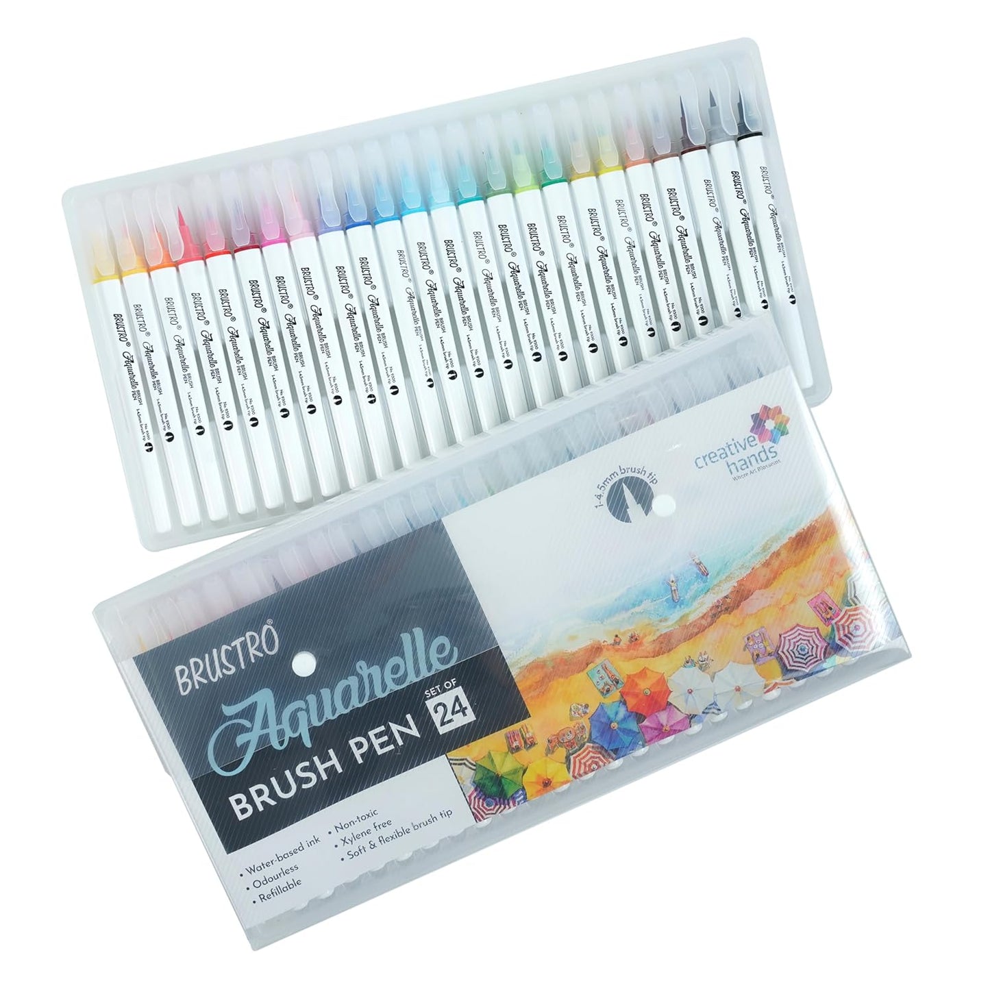 Brustro Aquarelle Refillable Brush Pen | Set of 24