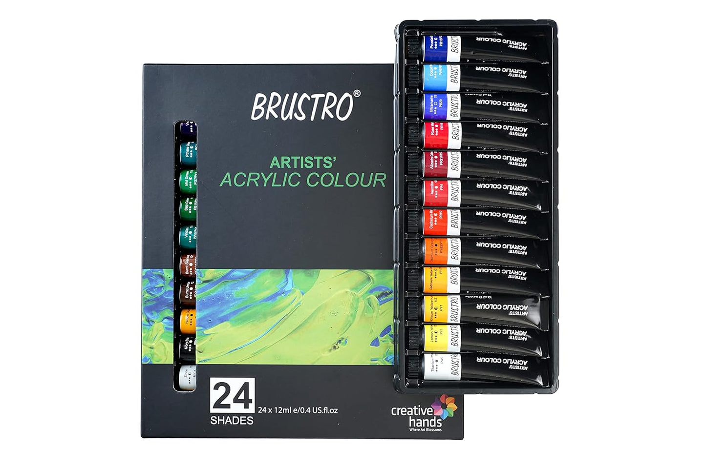 Brustro Artists Acrylic Colour Set | 12 Shades | 24 Shades | 12ml