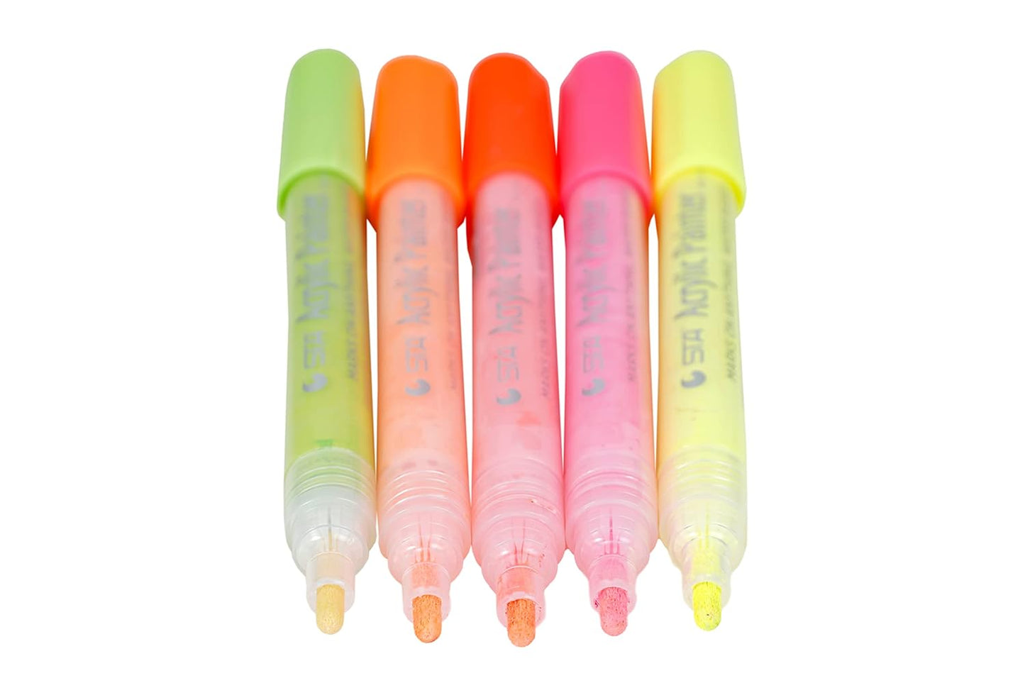 Brustro Acrylic (DIY) Marker Set | 5 Shades | Fluorescent Shades