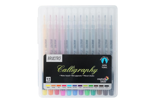 BRUSTRO Calligraphy Pen | 2mm | Set of 12 Colours