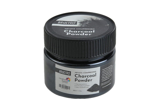 BRUSTRO Artists Compressed Charcoal Powder | 100ml