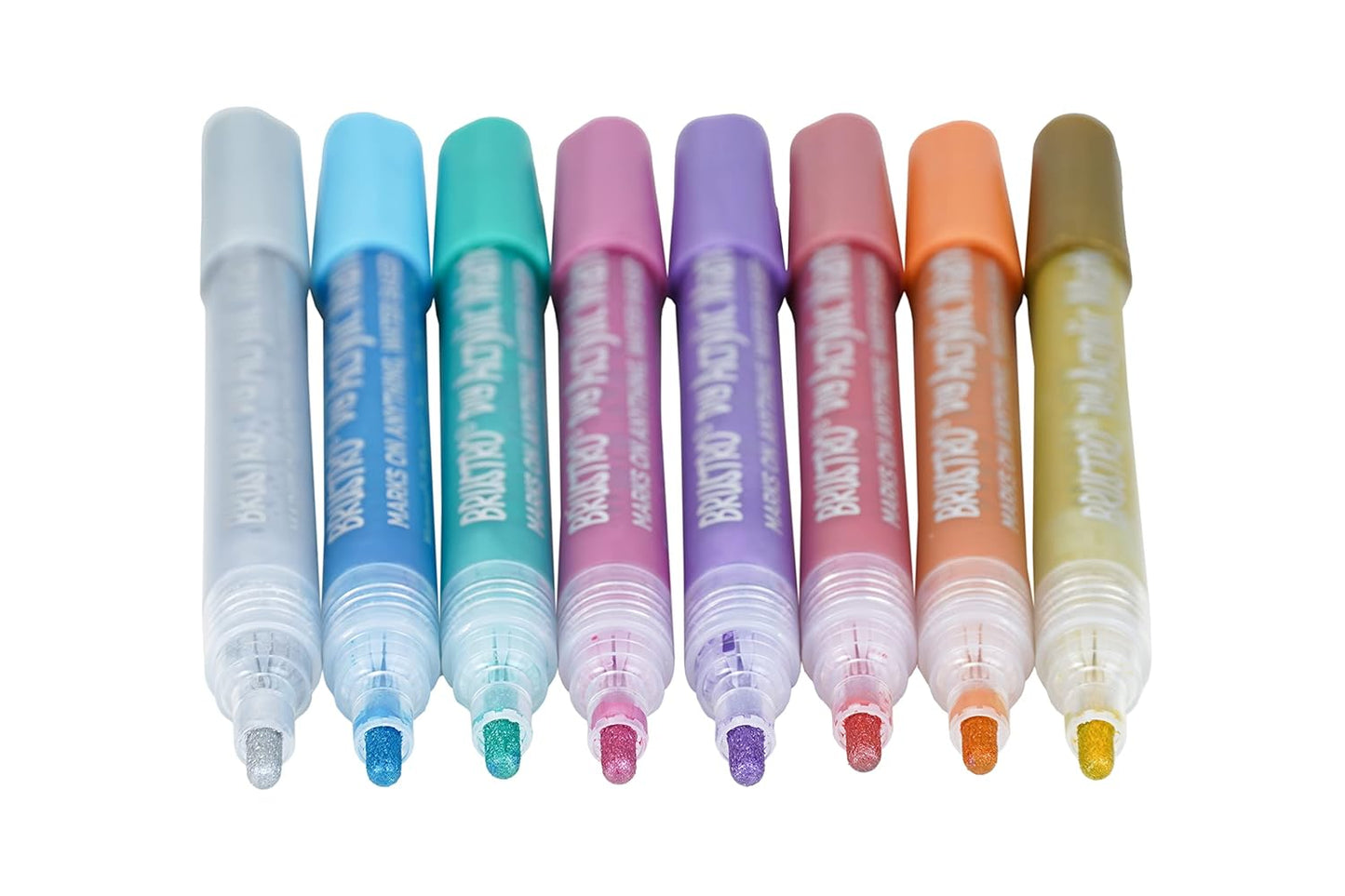 Brustro Acrylic (DIY) Marker Set | 8 Shades | Metallic Shades