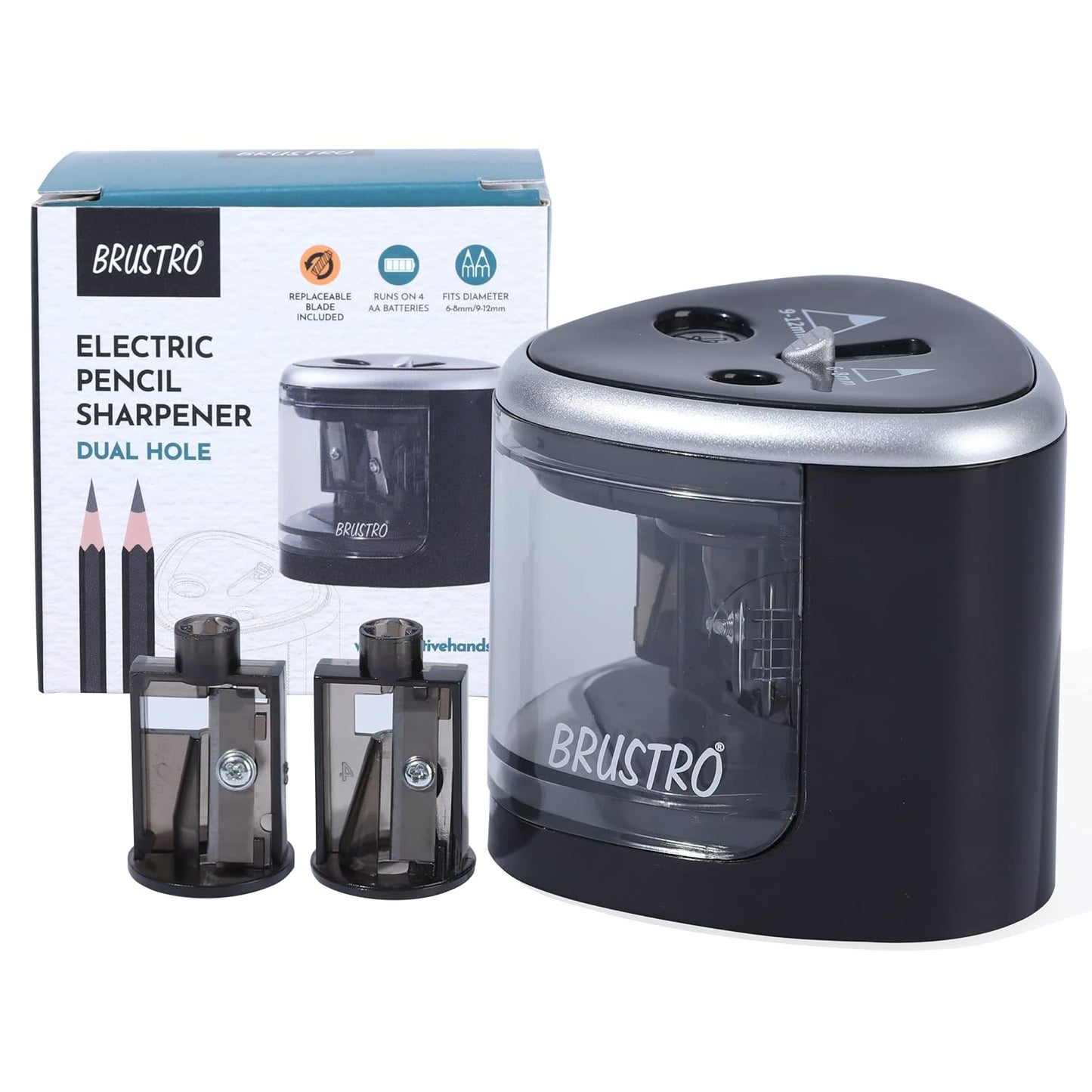 Brustro Double Hole Battery Operated Pencil Sharpener