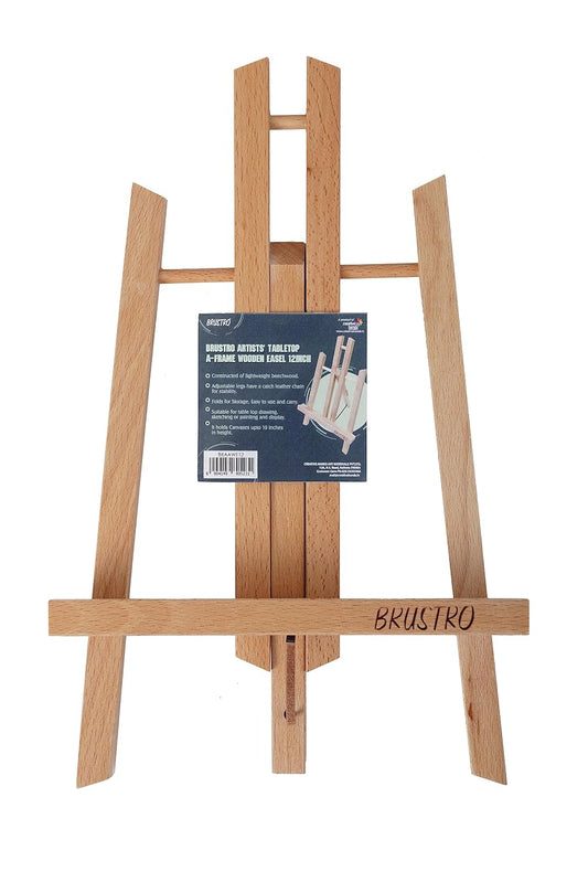 BRUSTRO Artist's Tabletop A-Frame Wooden Easel | Size - 12 inch