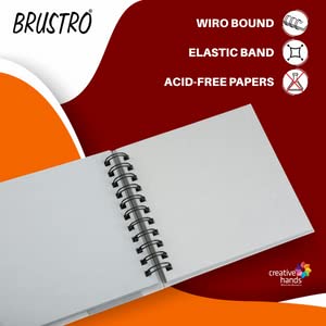 BRUSTRO Toned Paper - Grey Sketchbook | A4, 120 GSM | 60 Sheets,120 Pages | Spiral