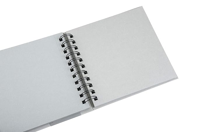 BRUSTRO Toned Paper - Grey Sketchbook | A4, 120 GSM | 60 Sheets,120 Pages | Spiral
