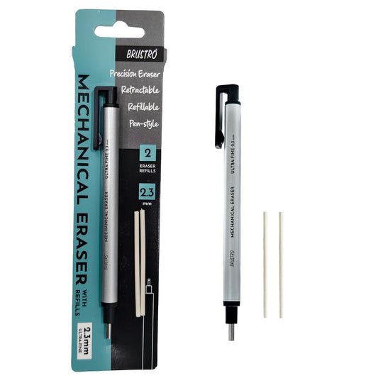 BRUSTRO Mechanical Precision Eraser | 2.3mm - Ultra-Fine Tip | Refillable