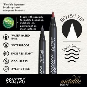 Brustro Metallic Markers Set | 10 Shades | Metallic Shades