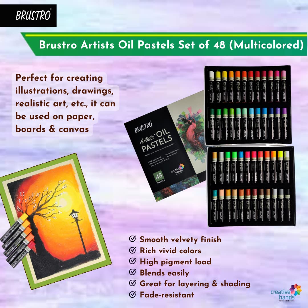 BRUSTRO Artists Oil Pastels | 48 Shades |