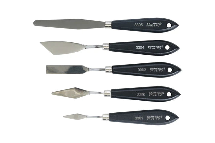 BRUSTRO Artists Palette Painting Knives | Set of 5 |
