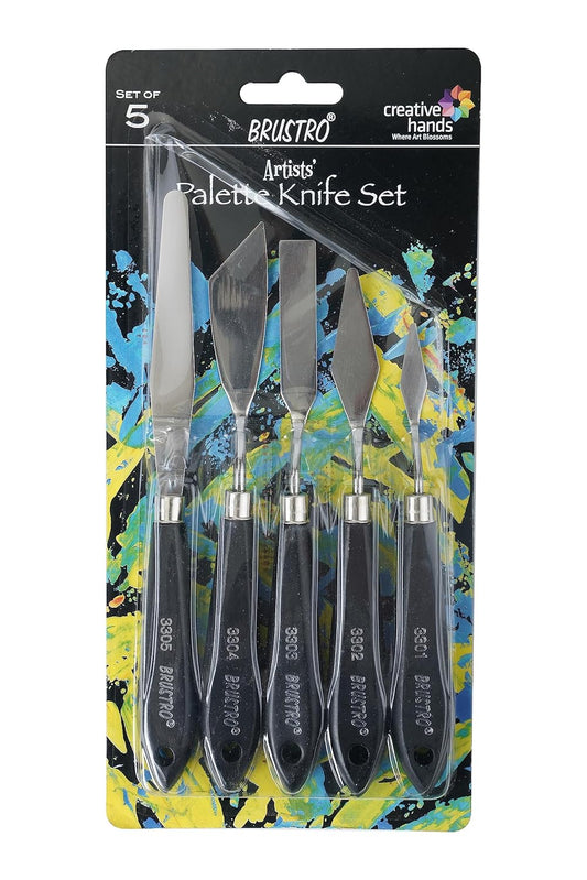 BRUSTRO Artists Palette Painting Knives | Set of 5 |