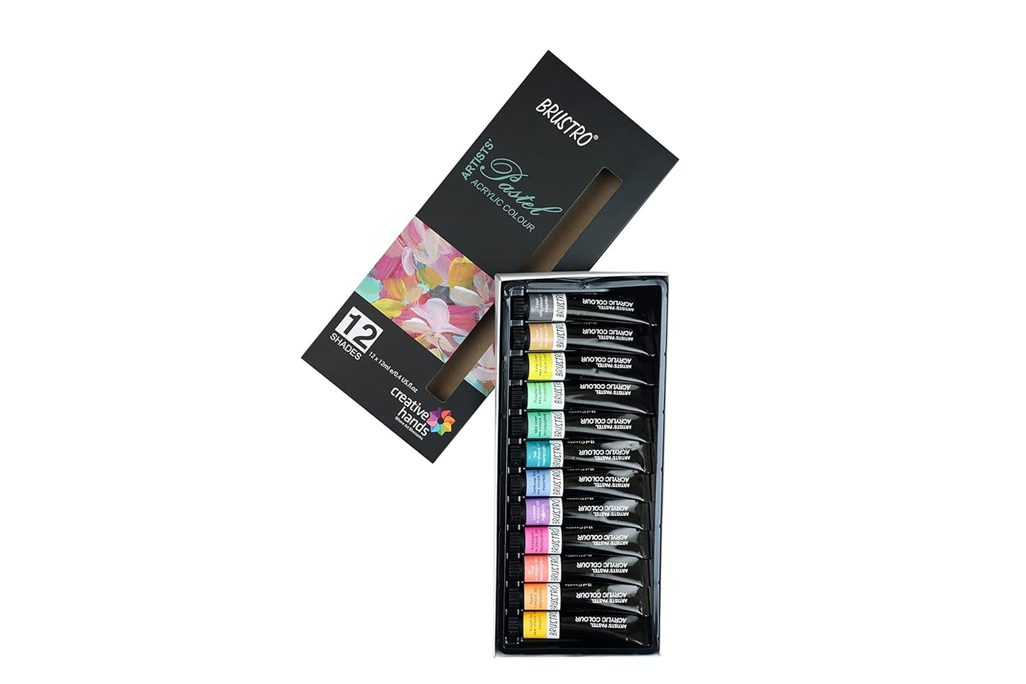 BRUSTRO Artist's Acrylic Pastel Colour | 12 Shades | 12ml