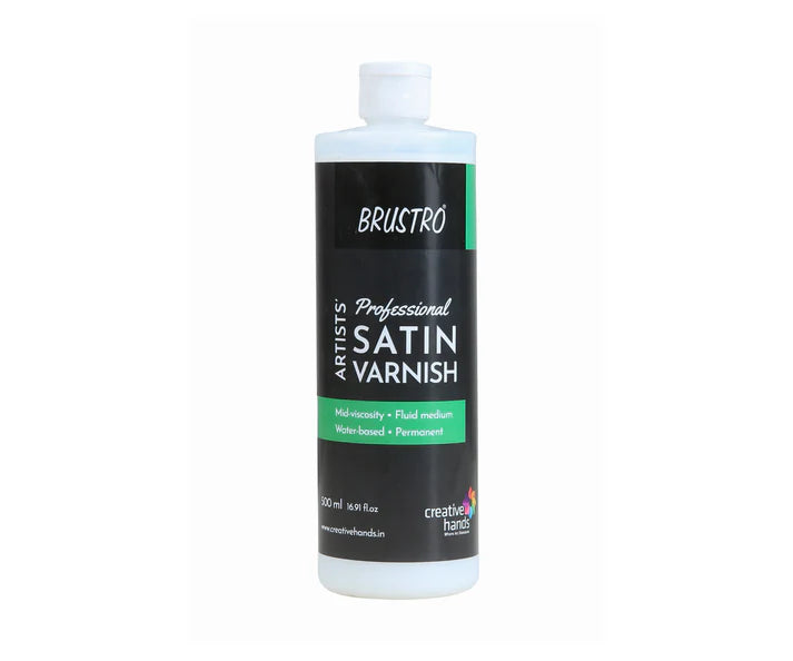 Brustro Professional Satin Varnish | 200ml , 500ml , 1000ml | Perfect Coating on Acrylic Painting,Watercolours,Oil Paints,