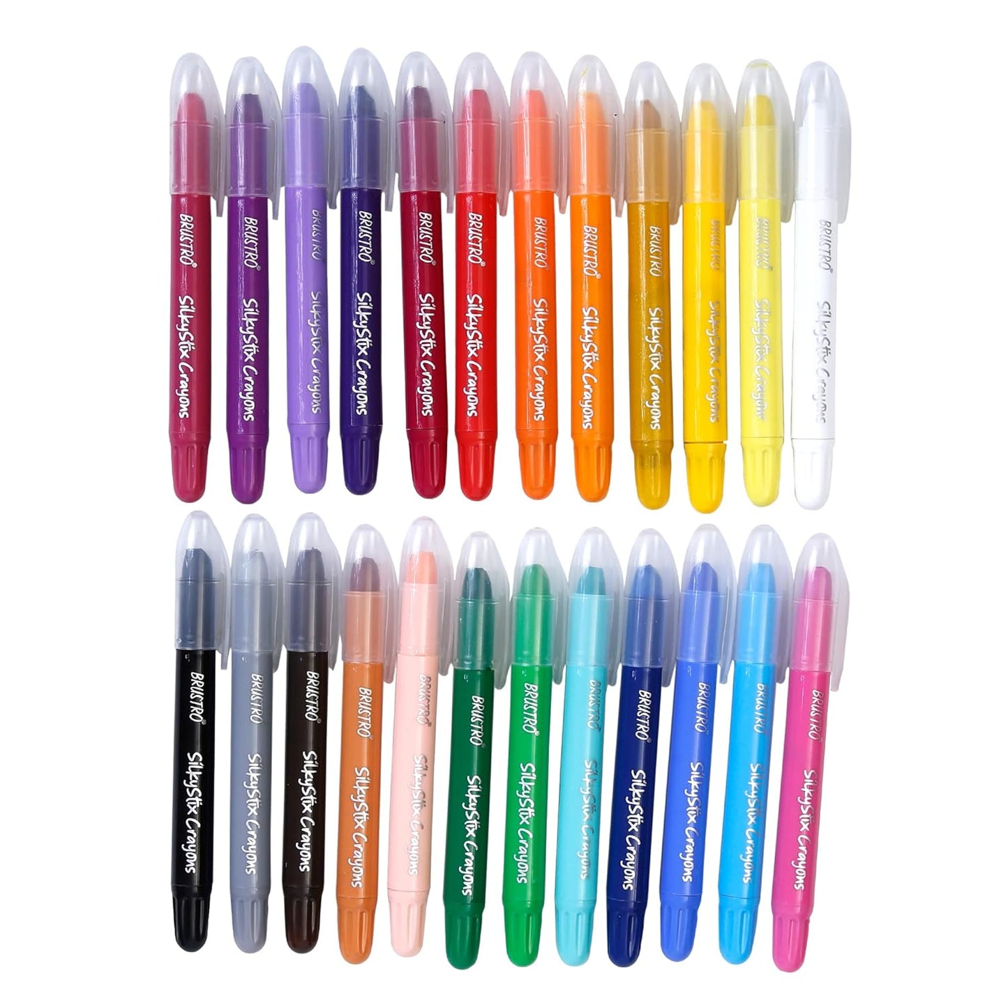 BRUSTRO SilkyStix Crayons Set | 24 Shades