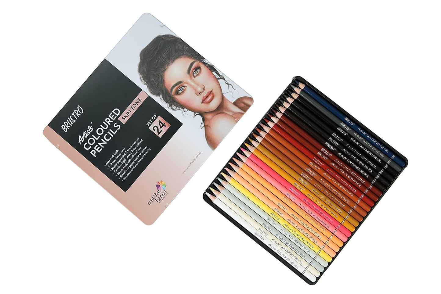 BRUSTRO Artist's Colour Pencil Skin Tone | Set of 24