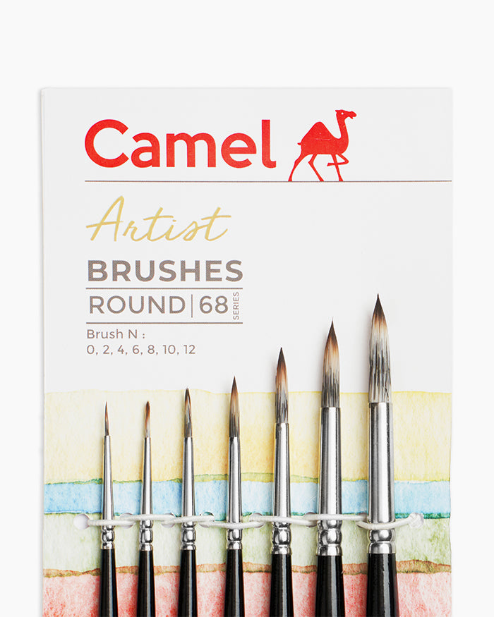 Camel Artists Round Brush Set | Pack of 7 Brushes | Series 68