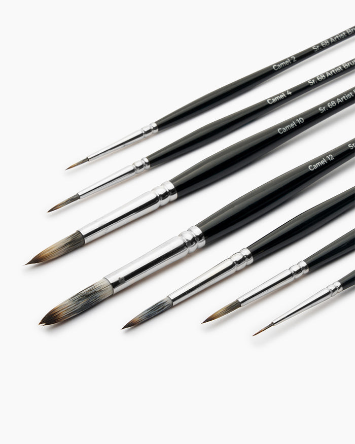 Camel Artists Round Brush Set | Pack of 7 Brushes | Series 68