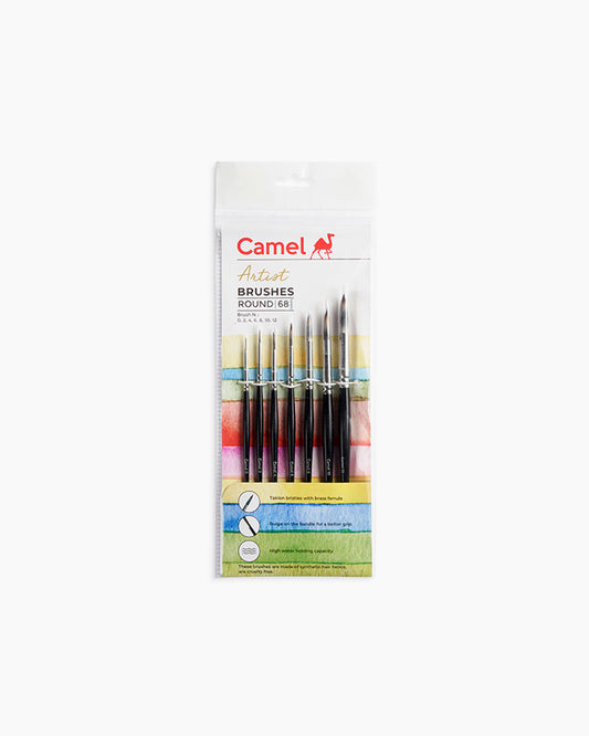 Camel Artists Round Brush Set |  Pack of 7 Brushes | Series 68