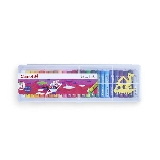 Camel Oil Pastel With Reusable Plastic Box | 25 Shades