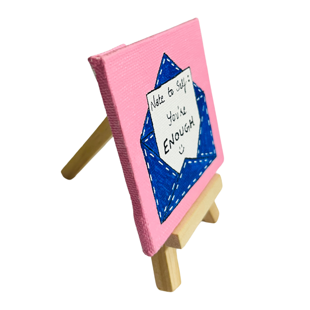 Mini Canvas Painting with Easel Stand