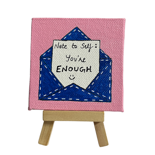 Mini Canvas Painting with Easel Stand