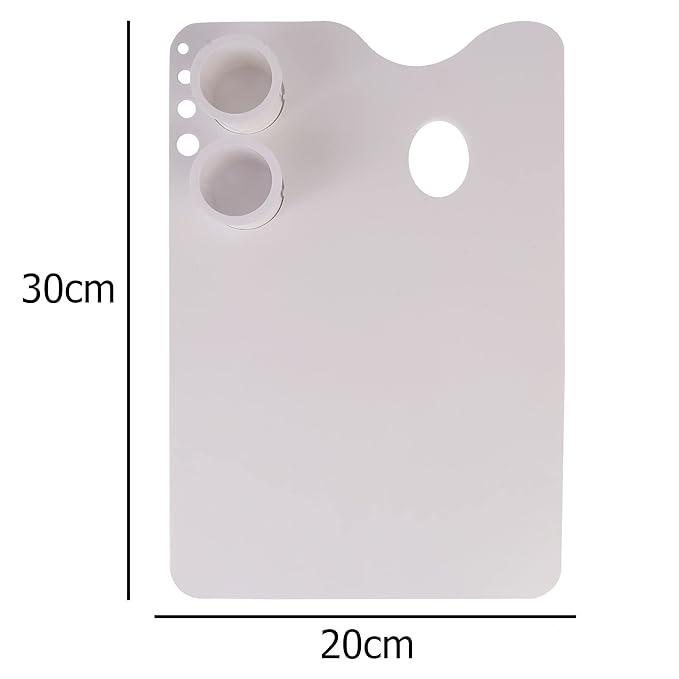 Khyati Rectangle Shaped Palette| Acrylic and Oil Painting Palette | With 2 Oil Dippers