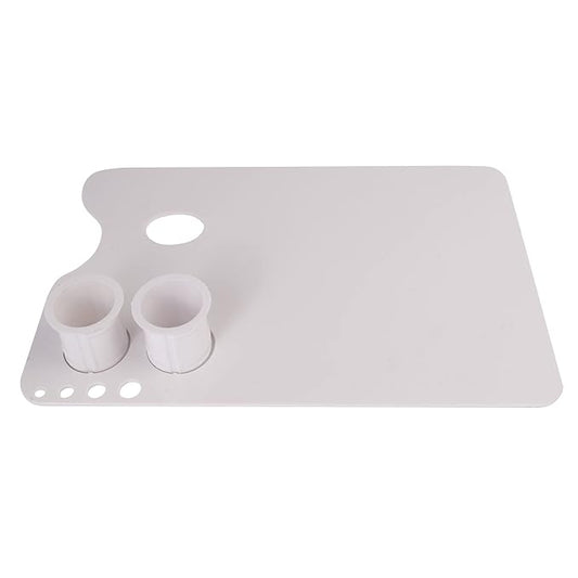 Khyati Rectangle Shaped Palette|  Acrylic and Oil Painting Palette | With 2 Oil Dippers