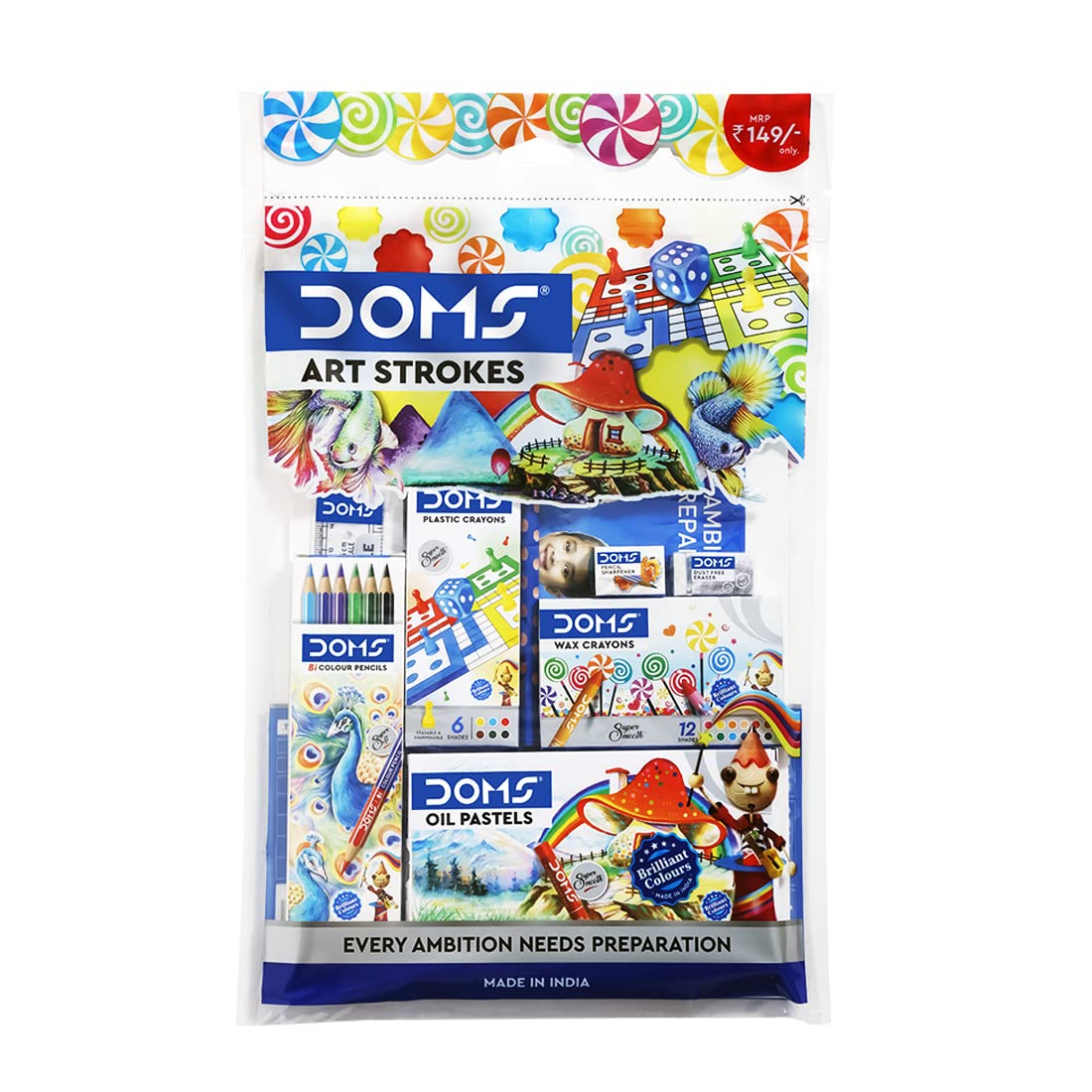 Doms Art Strokes Kit | Perfect Value Pack | Pack of 1