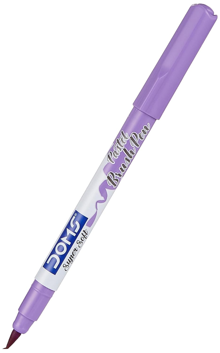 Doms Super Soft Tip Pastel Shades Brush Pen Set | 12 Pastel Shades + 1 Silver Shade + 1 Blender |
