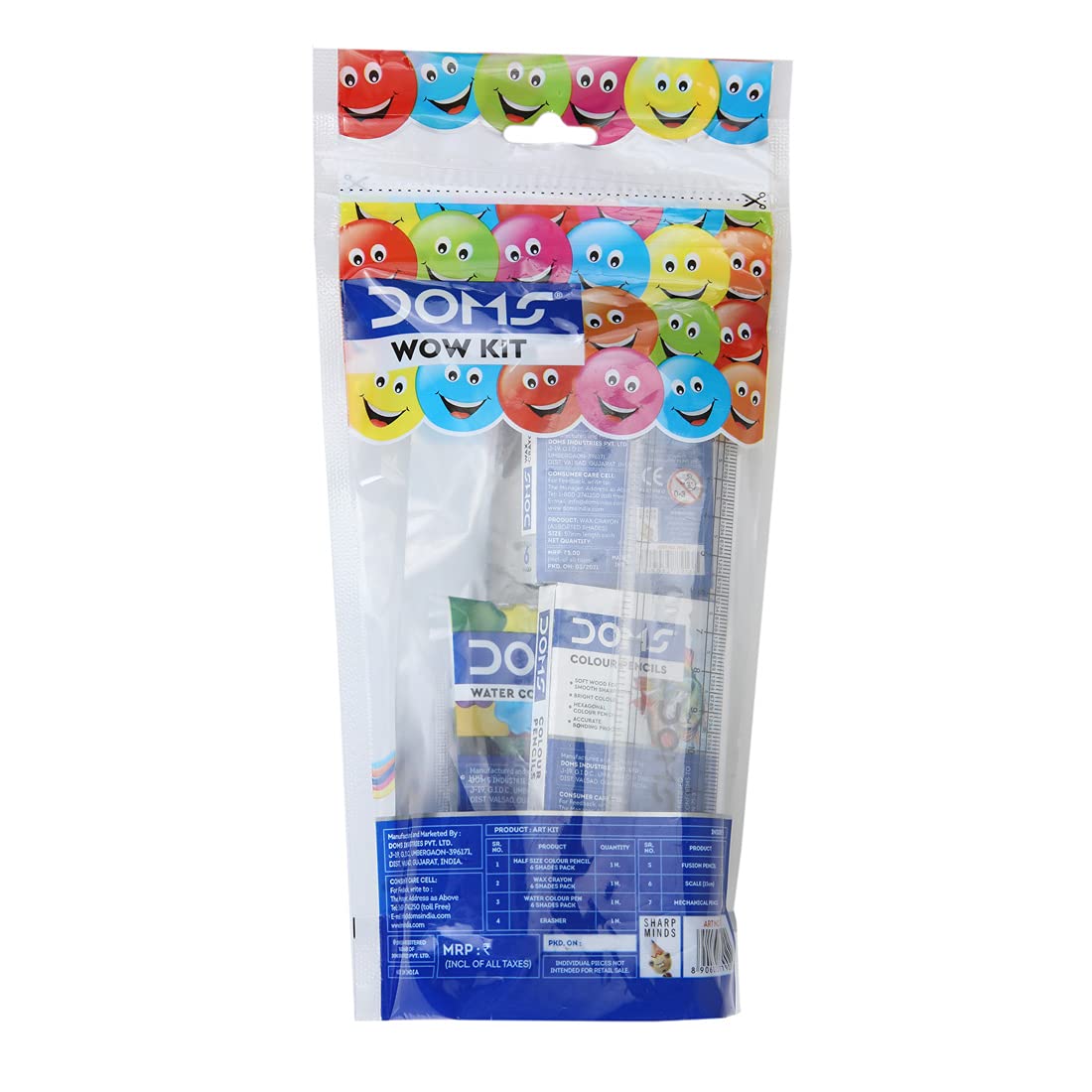 Doms Plastic Wow Craft Kit | Combination of 7 Stationery Items, Multicolor