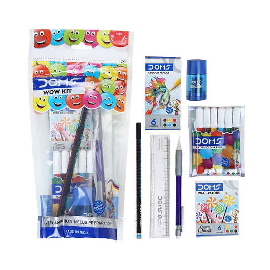 Doms Plastic Wow Craft Kit | Combination of 7 Stationery Items, Multicolor