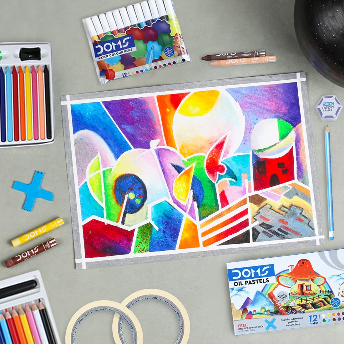 Doms Art Strokes Kit | Perfect Value Pack | Pack of 1