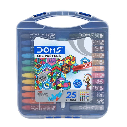 Doms 25 Shades Oil Pastels | Comes In Hard Plastic Case | Pack of 1
