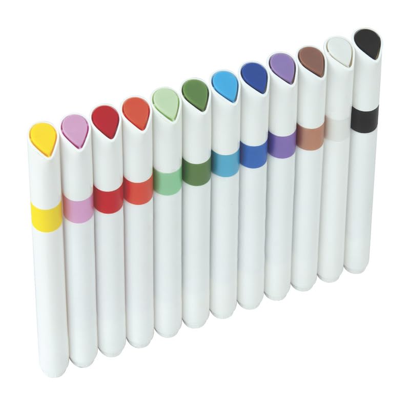 FLAIR Creative Series Acrylic Paint Marker Set | Non-Toxic | 12 Shades