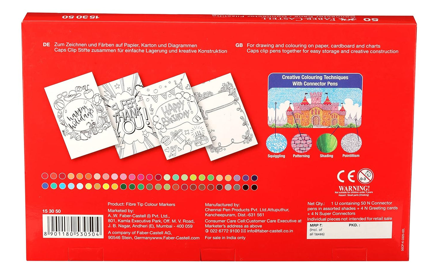 Faber-Castell Connector Pens Set | 50 Color Pens