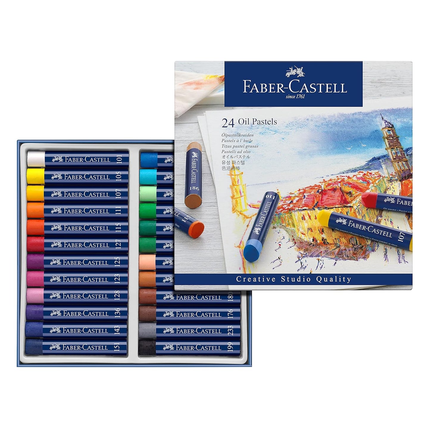 Faber-Castell Oil Pastels Set | 24 Shades