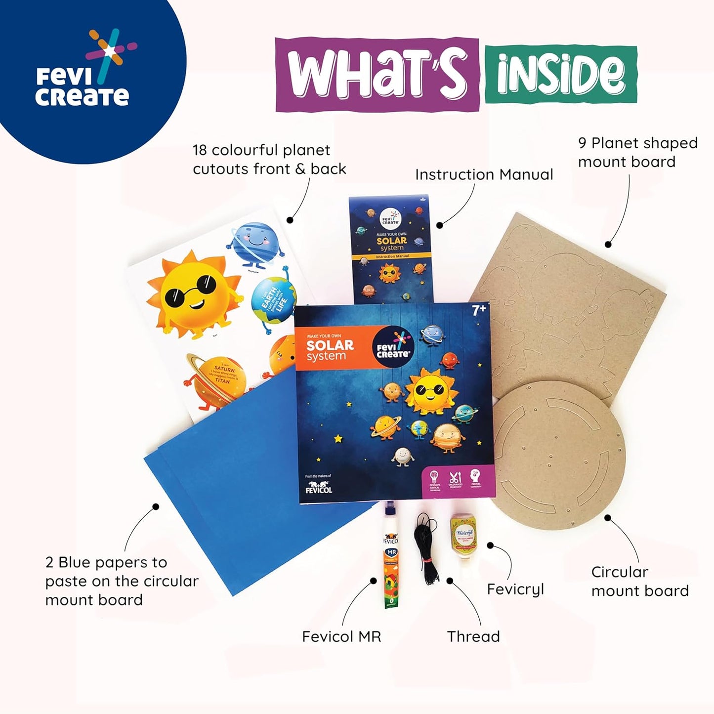 Fevicreate Solar System Art & Craft Kit | Age 8+ years | Kids