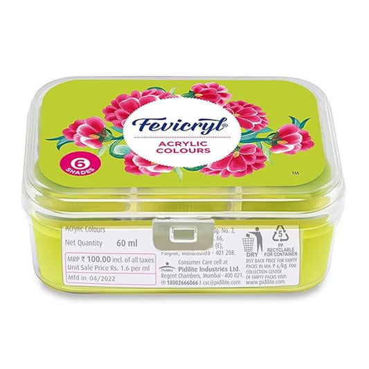 Fevicryl Acrylic Colours Lilac Kit | 6 Colours | 10 ml |