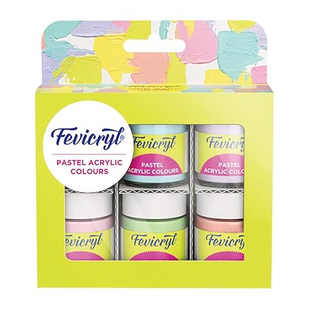 Fevicryl Pastel Acrylic Colours Kit | 6 Shades | 15ML