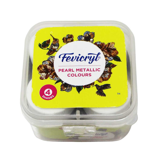 Fevicryl Pearl Metallic Colour Set | 4 Shades | 40ml