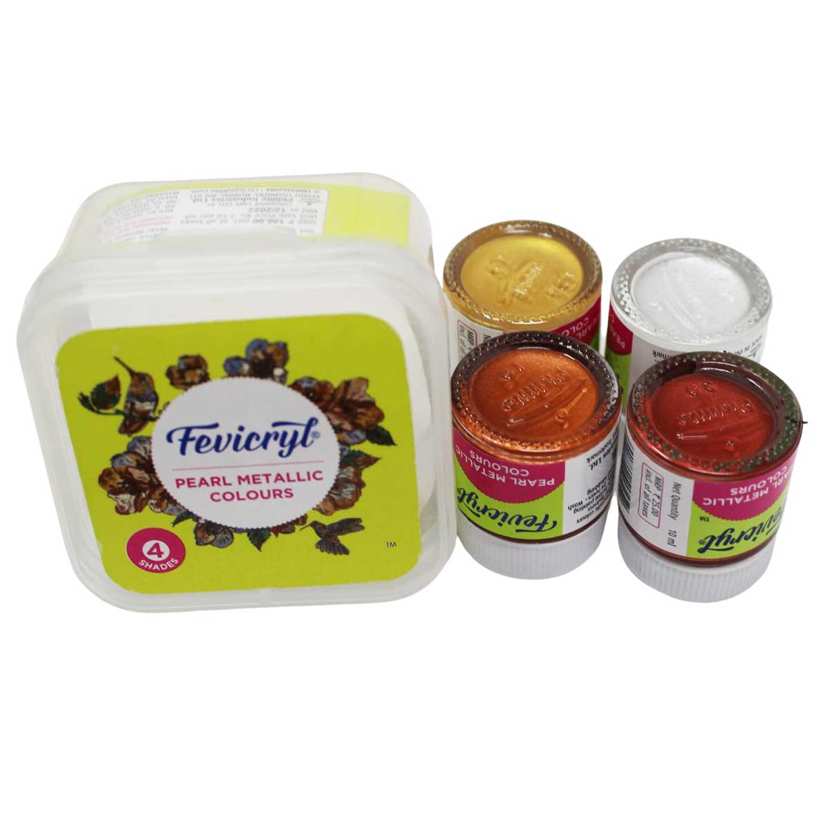 Fevicryl Pearl Metallic Colour Set | 4 Shades | 40ml
