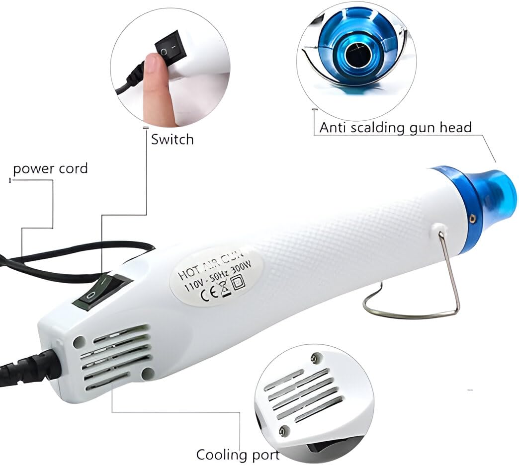 Bubble Buster Tool Mini Heat Gun – 300 Watt Dual-Temperature