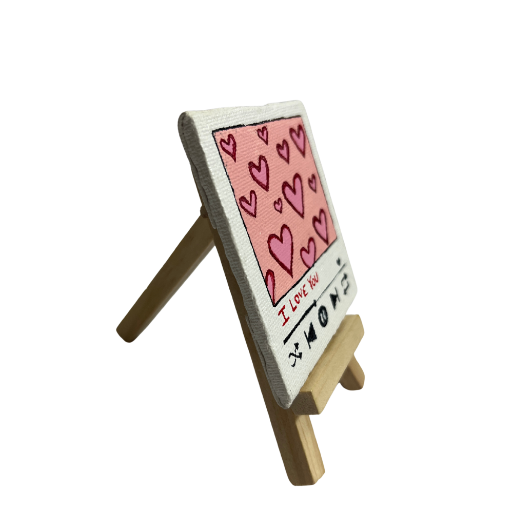 Mini Canvas Painting – "I Love You"